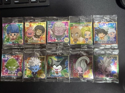Juego completo de obleas Dragon Ball Superdeparture 11-05 a 11-10 personajes serie N