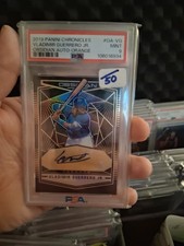 Panini 2019 Chronicles Vladimir Guerrero Jr. Obsidian Auto Orange /50 PSA 9