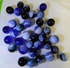  20762m Vintage group or Lot of 30 Master Marble Brushed Patch Marbles