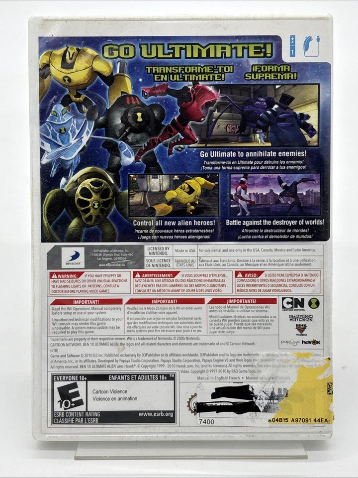 Ben 10: Ultimate Alien: Cosmic Destruction (Nintendo Wii, 2010) with Manual CIB - Image 2 of 3