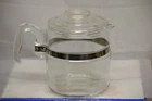 VTG PYREX 6 CUP #7759-B GLASS COFFEE POT W/ LID NO INSIDE PARTS LID & POT ONLY