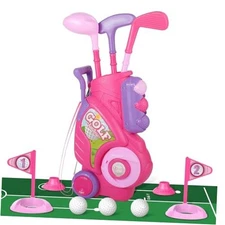  Toddler Golf Set for 2 3 4 Years Old Girls Boys, Upgraded golf with mat (pink)