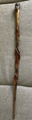 Diamond Willow Walking Stick/Cane Yellowstone Park 1908 Engraved 33  Long