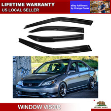 4x For Honda Civic Sedan 1996-2000 Window Visors Rain Guards Deflector