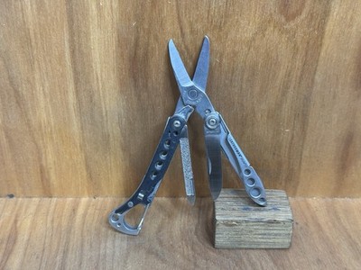 LEATHERMAN STYLE CS Black Multi-Tool Knife File Tweezer Carabiner EXCELLENT!