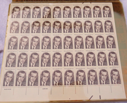 Robert R Murrow Sheet of Fifty 29 Cent Postage Stamps Scott 2812