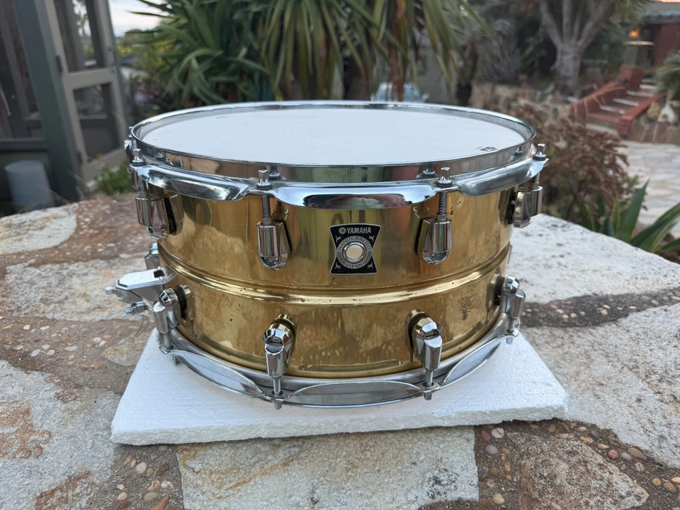 Yamaha Brass 14x7 Snare Drum with Nouveau Lugs SD4470 - Image 3 of 4