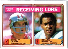 1983 Topps #203 1982 Receiving Leaders - Dwight Clark / Kellen Winslow