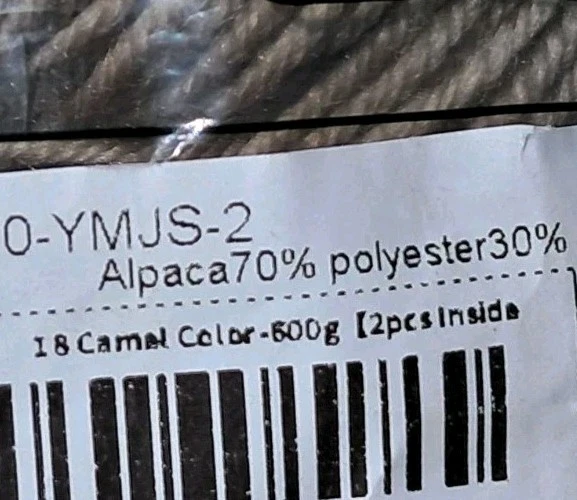 6 30g Hanks Alpaca 70%,polyester Beige - Image 2 of 2