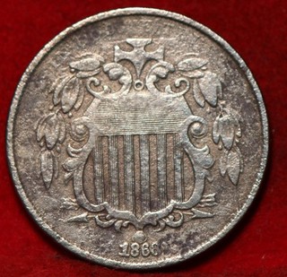 1868 Philadelphia Mint Shield Nickel