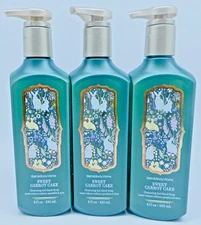 3 BATH & BODY WORKS SWEET CARROT CAKE CLEANSING GEL HAND SOAP 8 oz NEW