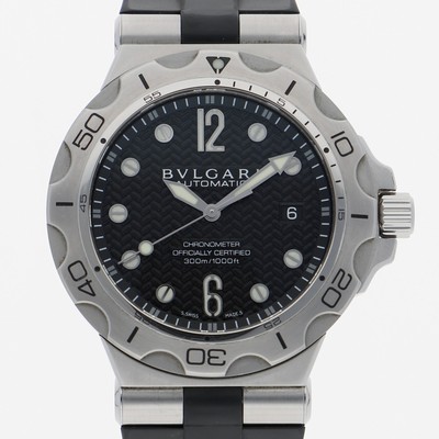 BVLGARI DP42SSD Diagono Scuba WATCH black TI/rubber AT