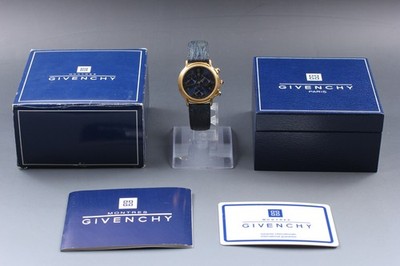 Exc+5/Box/Papers] Givenchy Pacific Chronograph Blue Gold Watch 