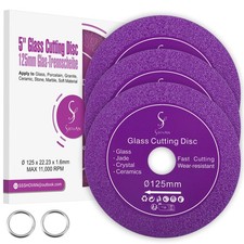3 Stück Glasschneider, Dünn Diamantscheibe 125mm x 22,23 mm Sägeblatt-Rad