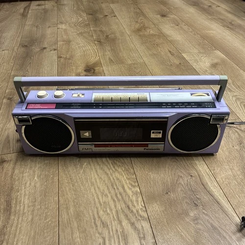 Rare Vintage Lavender Panasonic FM15 80’s Portable Boombox Tested Working
