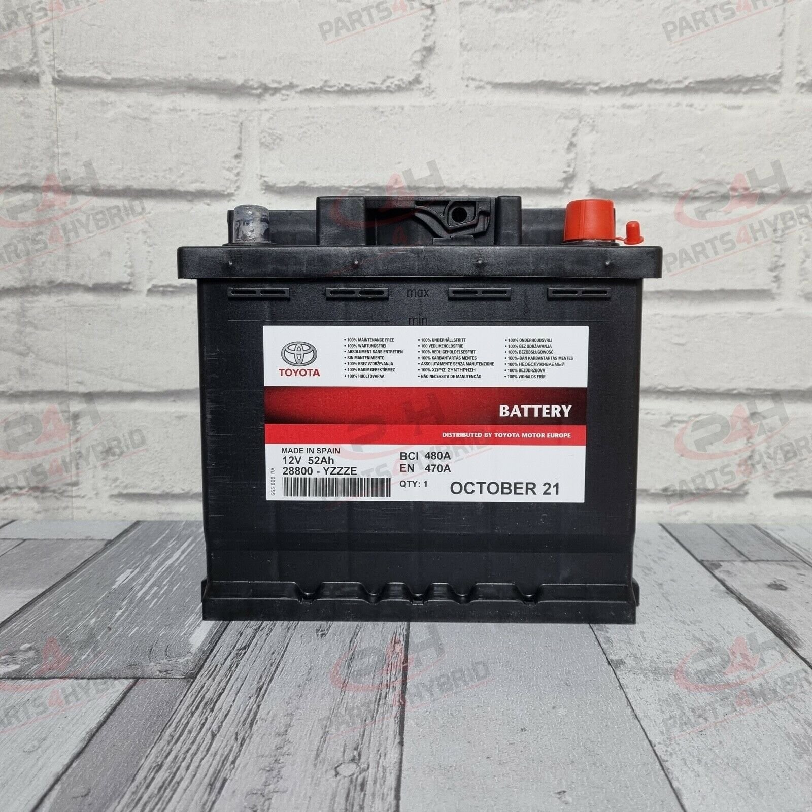 Genuine Toyota Auris Battery 12V Battery 52AH Oem 28800-AZC13 ZRE151 ZZE150 LN1