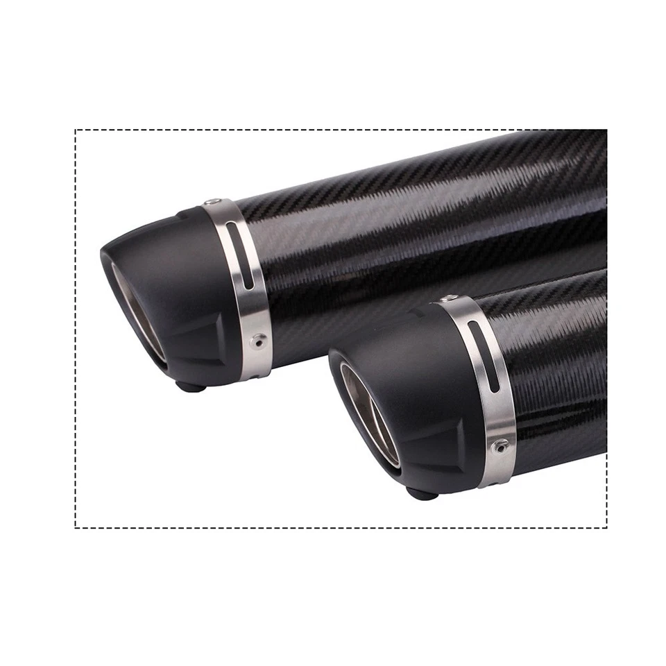Tubo de enlace medio + puntas de escape fibra de carbono para Aprilia Shiver 750 750GT 2016-2021 Foto 3 de 4