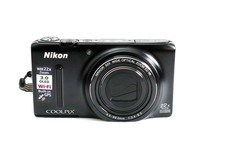 Nikon COOLPIX S9500 18MP Digital Camera Black 22x Zoom WiFi GPS Extras