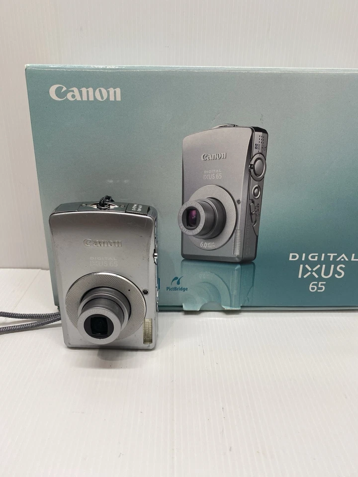 Canon IXUS 65 Compact Digital Camera 6MP Silver With Charger Boxed Tested - Image 2 of 4