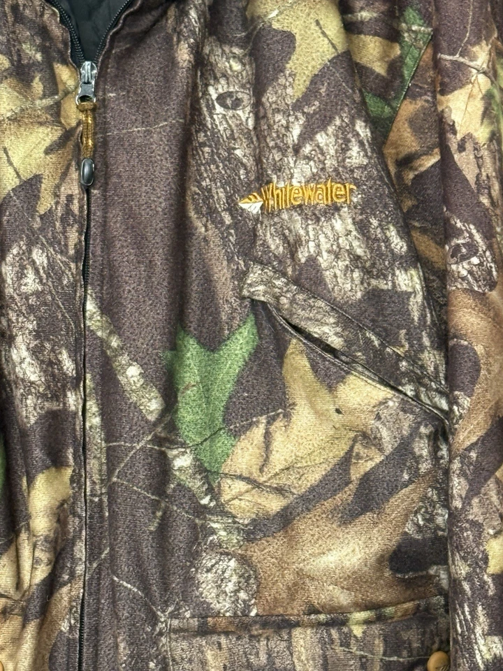 Realtree Camouflage Hunting Jacket Hooded Mossy Oak Breakup Men's Size 2XL - Image 3 of 4