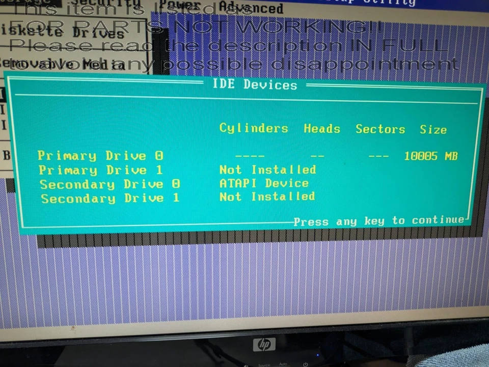 READ DESCRIPTION! Compaq Deskpro Intel Pentium III 450Mhz, 384MB, 10GB Vintage D - Image 3 of 4