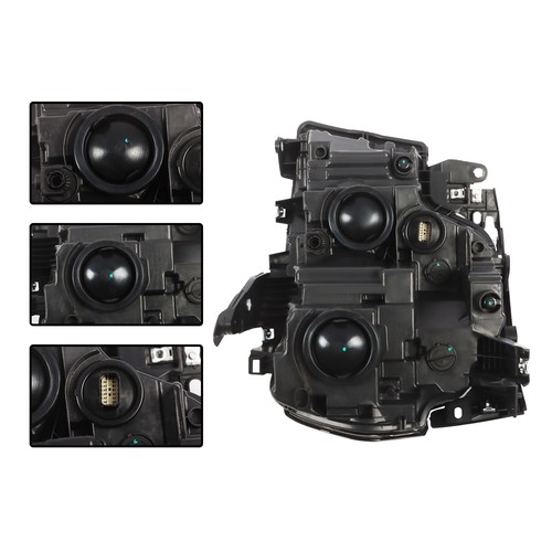 Halogen Model Headlights Left+Right For 2019-2024 Ram 2500 3500 Black Headlamps - Picture 4 of 9
