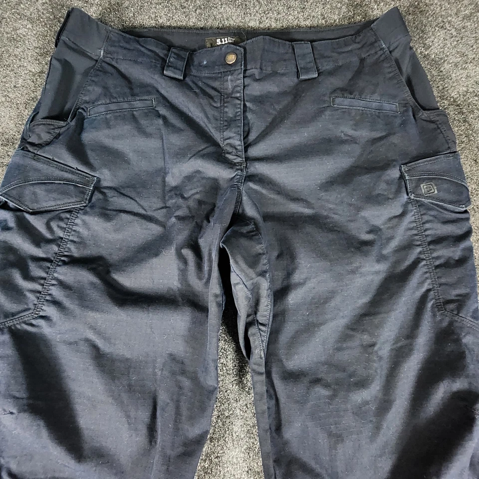 Pantalones tácticos 5.11 para mujer talla 18 azul marino Ripstop cargo policía EMT uniforme Foto 3 de 4