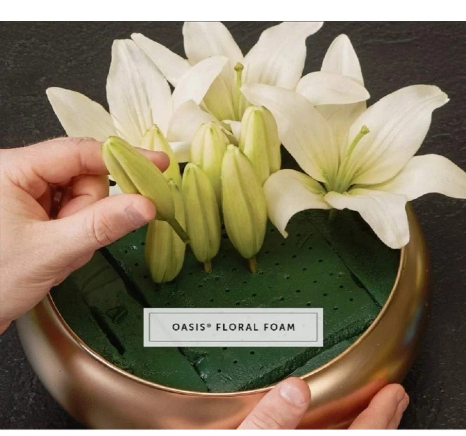 Ladrillos de espuma floral Oasis Instant Deluxe - Caja de 48 piezas de espuma floral Foto 4 de 4