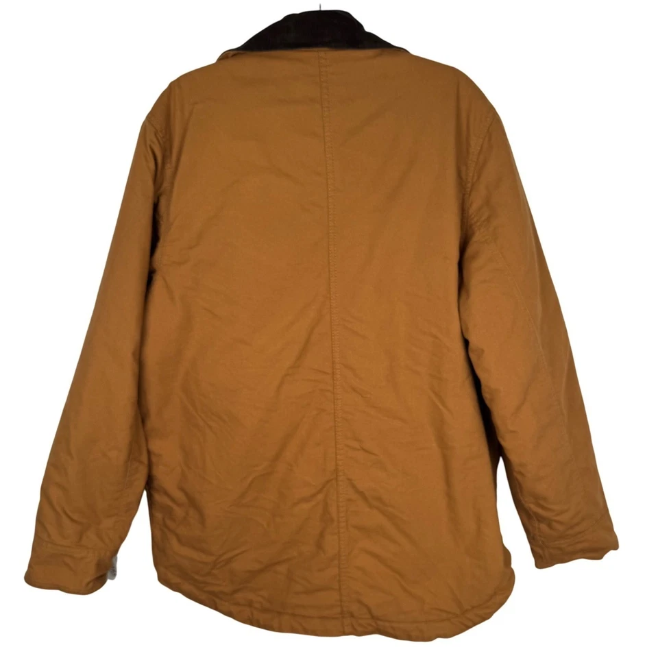 Chaqueta Abrigo Dickies Pato Lijado Aislante Para Hombres L Marrón Pana Cuello Ropa de Trabajo Foto 4 de 4