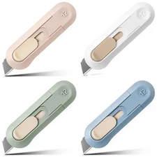 4pcs Utility Knife Box Cutters, Retractable Letter Opener, Sharp Cartons Card...