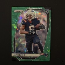 2024 Javon Baker Panini Prizm - Rookies  (#344) Green Ice Prizm (RC)