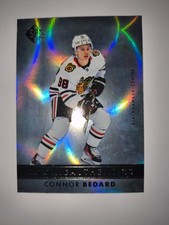 2023-24 SP HOCKEY SILVER FOILBOARD + BLUE PARALLEL CONNOR BEDARD #101 BLACKHAWKS