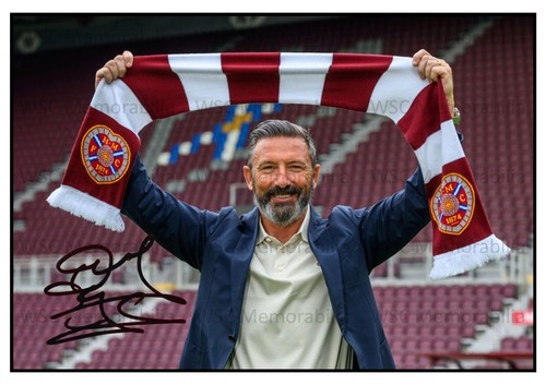 12288. Derek McInnes Signed Pictures (A4 Prints) Hearts Aberdeen West Brom etc.