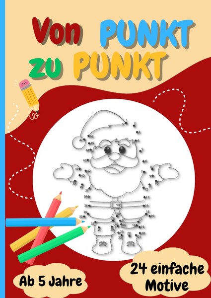 Malbuch Weihnachten Punkt-Zu-Punkt FüR Kinder Ab 5 Jahren, Zahlen, Zeichnen-image