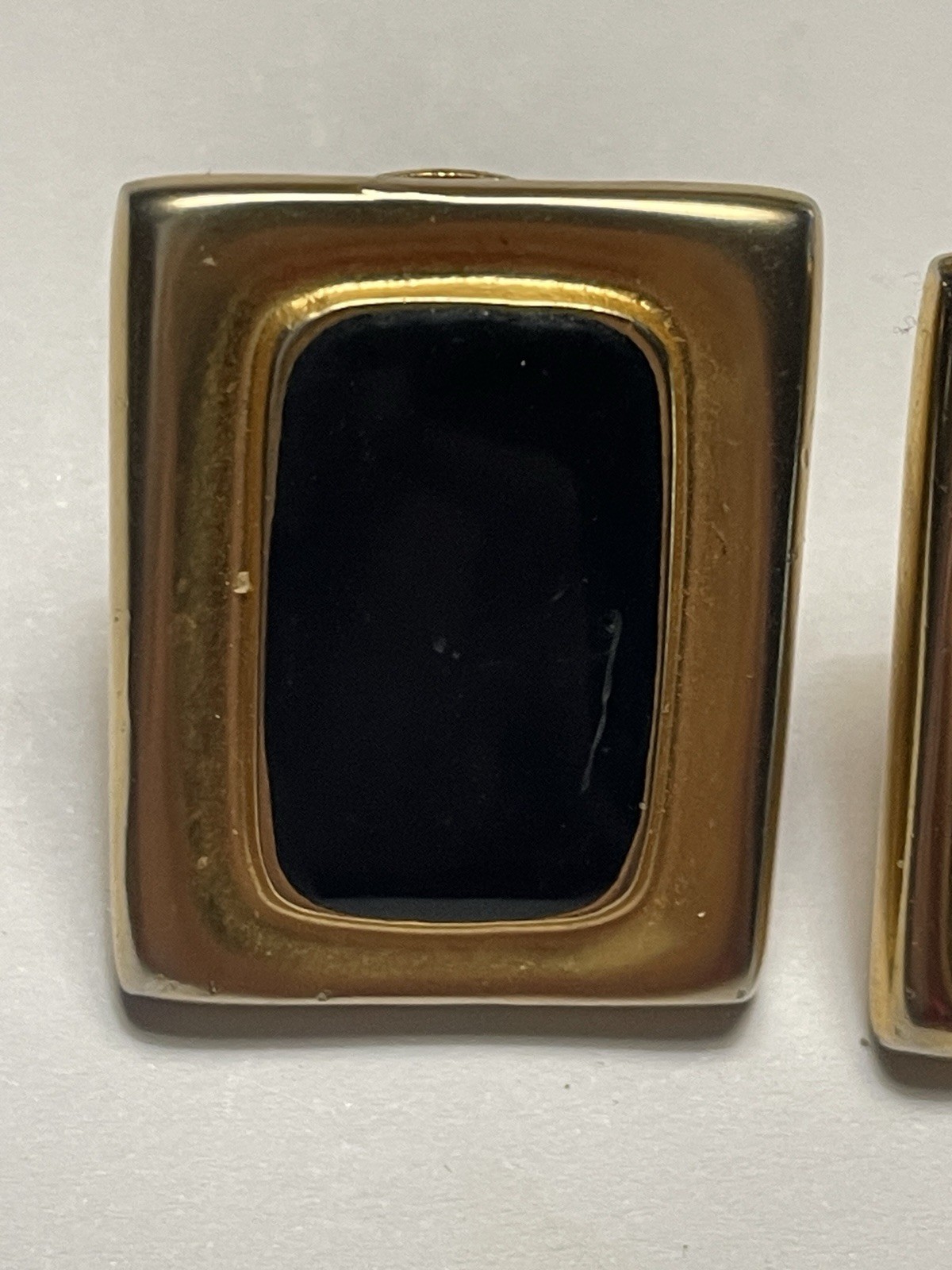 Versace Vintage Rectangular Clip-on Earrings Gold… - image 5