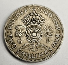 1948 Great Britain 2 Two Shillings/Florin - British Coin - Copper Nickel - L3