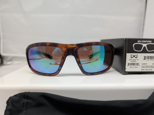 Wiley X Contend Captivate Polarized Green Mirror Lens Tortoise Frame Sunglasses - 第 2/4 張圖片