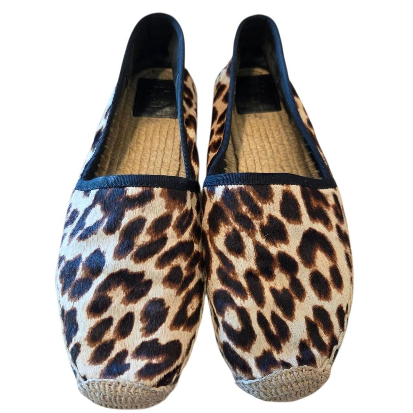 Tory Burch Leopard Print Pony Style Espadrilles Women's Flats Slip On 8