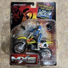 2004 Ricky Carmichael 4 Road Champs MXS Dirt Bike Toy Suzuki Motocross Rare New