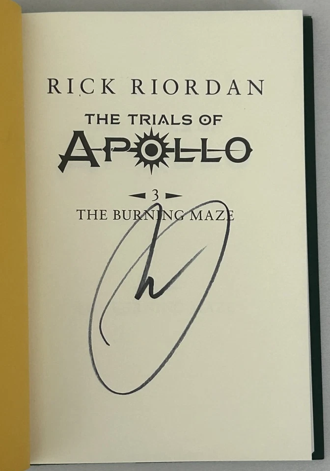 SIGNED The Burning Maze by Rick Riordan FIRST EDITION/FIRST PRINT New & Unread - Image 2 of 4