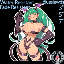 Darkstalkers Morrigan Aensland 3"/5"/7" Lewd Anime Laptop Bottle Sticker