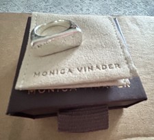 Monica Vinader Sterling Silver Havana Ring Size M Brand New In Box