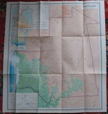 Mapa República Mauritania Gran Muralla Rusa URSS Referencia Atlas De Colección África Antiguo
