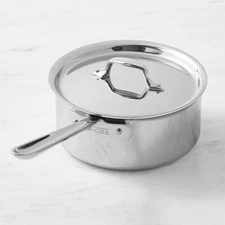 All-Clad D3 3-Ply Stainless Steel Sauce Pan with Lid 3 Quart