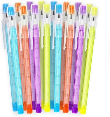 No 2 HB Translucent Pencils Multipoint Non-Sharpening Stackable Pencil with