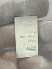 Valcambi Suisse 10 gram Silver Bar Taken From 10x10 Breakable Card-FREE SHIPPING