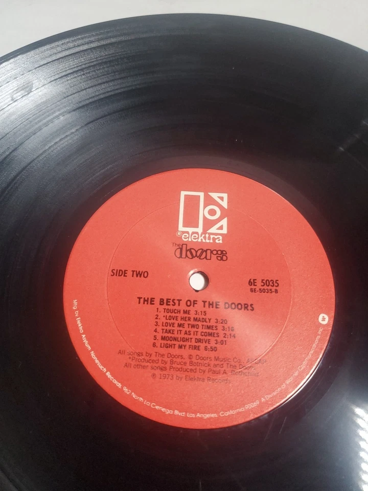 The Best Of The Doors LP by The Doors Vinyl QUADRAPHONIC 1973 - Image 4 of 4