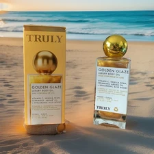 Truly Golden Glaze Luxury Body Oil,  Vitamin C, Vanilla Bean 3.1 Oz / 90ML Vegan