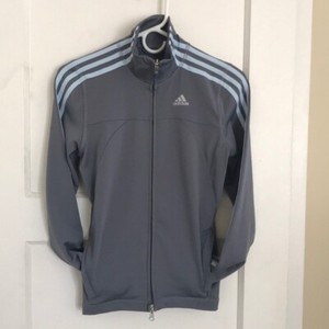 adidas track jacket light blue