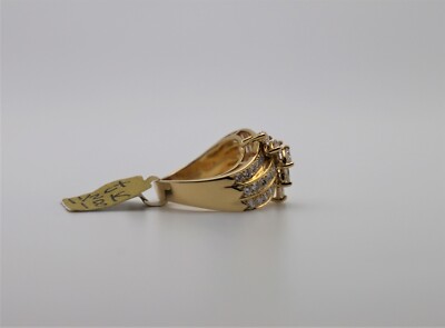 UGEM 18k Gold Three Wave style Ring with 1.5cts Diamonds
